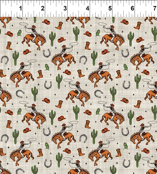 Southwest Minis 16SWM-1 Cream Bucking Broncos