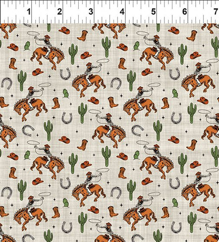 Southwest Minis 16SWM-1 Cream Bucking Broncos