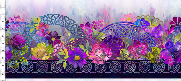 Celtic Garden 1CEL-3 BORDER - PURPLE