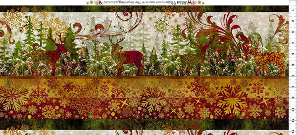 Gilded Winter 1GW-1 Border - Cream