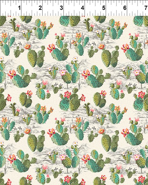 Southwest Minis 7SWM-1 Cream Cactus Scene