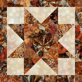 Autumn Elegance Star Quilt, Table Runner and Placemat Pattern