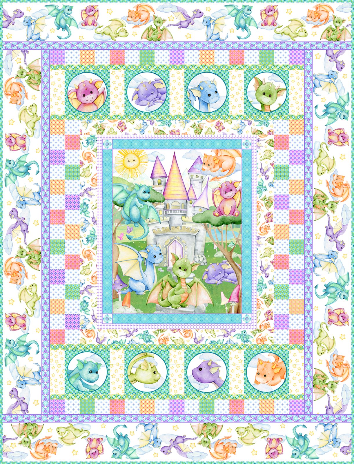 Dragon Lab Quilt Pattern Dragon Friends - Quilt Pattern – The Textile Pantry