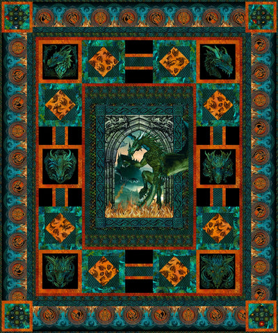 Dragons - Emerald Reign - Quilt Pattern