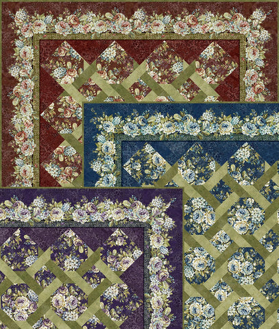 Carpet Bag Romance - Garden Twist Quilt Pattern CBR-GTQP