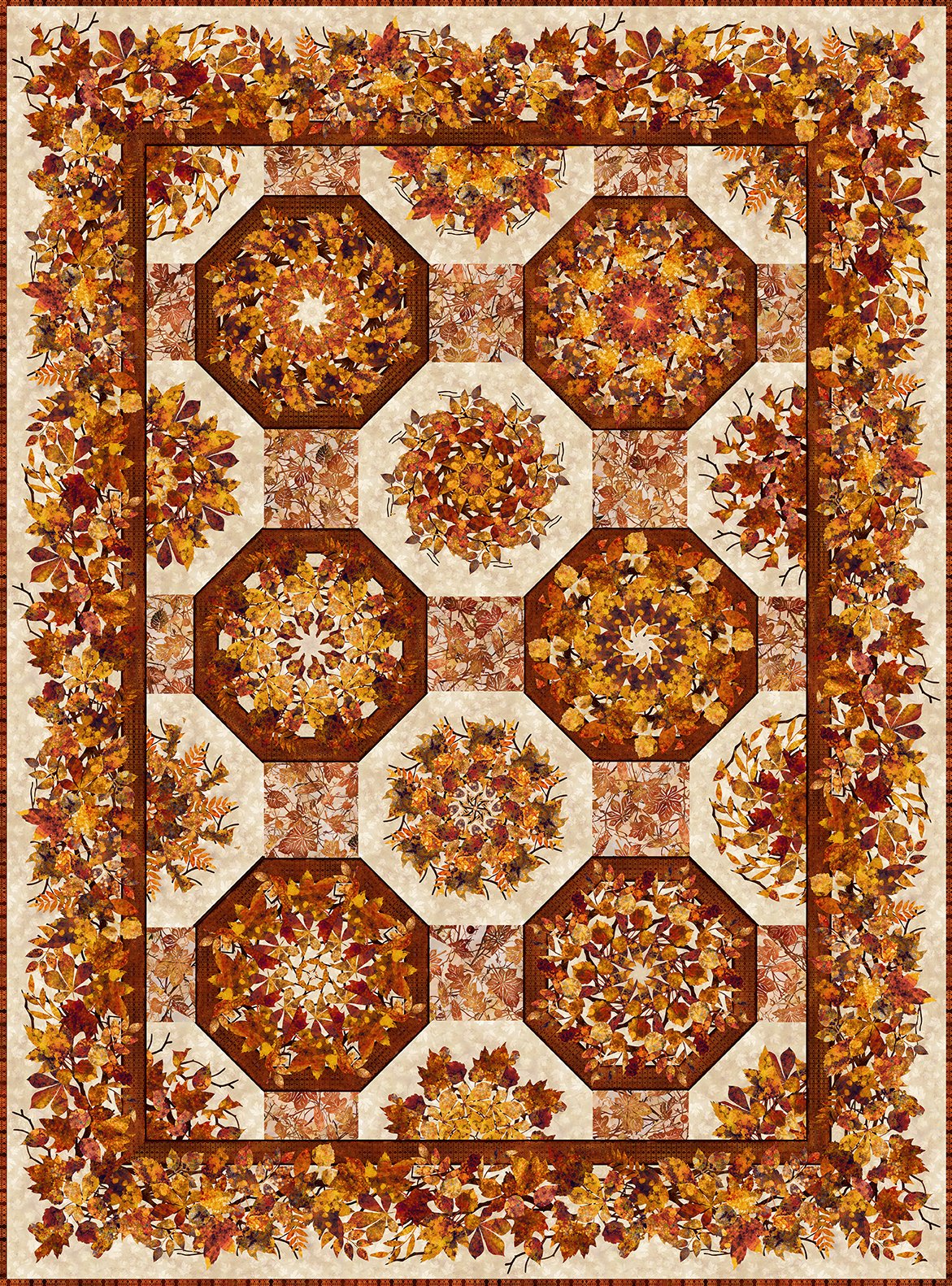 Falling Leaves - Kaleidoscope Quilt Pattern FLS-KQP