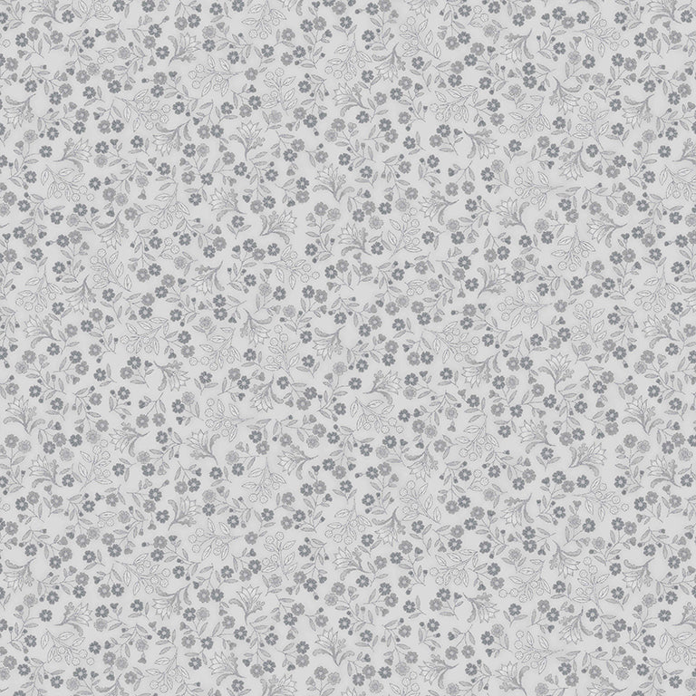Melba - Small Floral - Grey/Silver (0003-5)