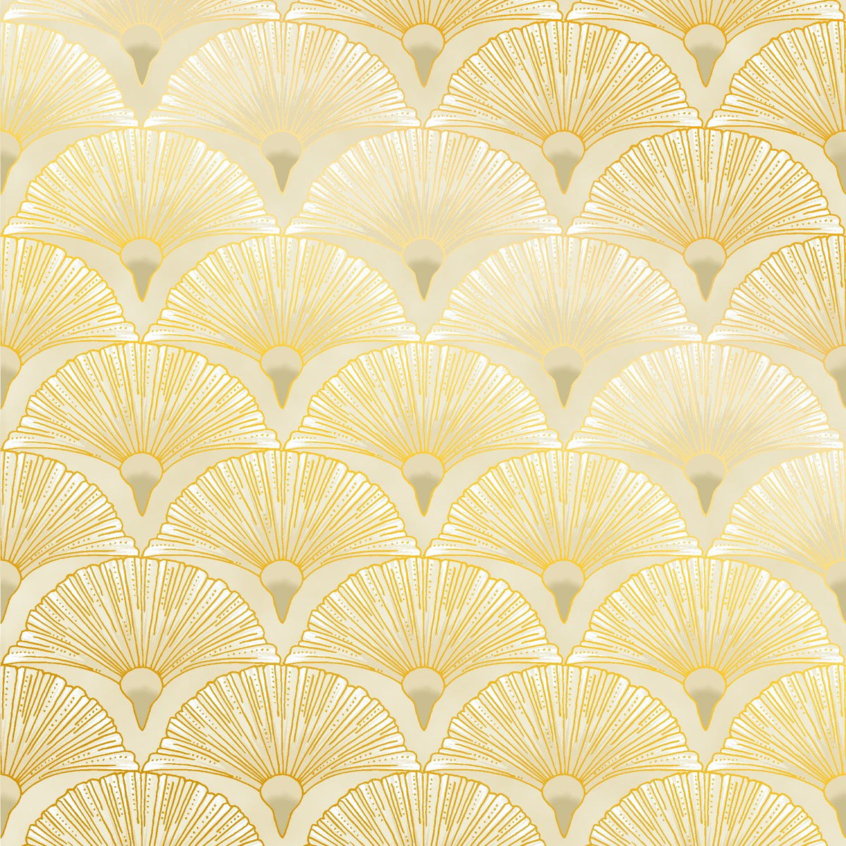 Melba - Fan - Cream/Gold (0005-11) – The Textile Pantry