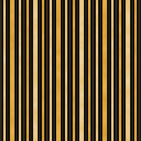 Hampton Stripe - Black/Gold/Cream (0011-7)