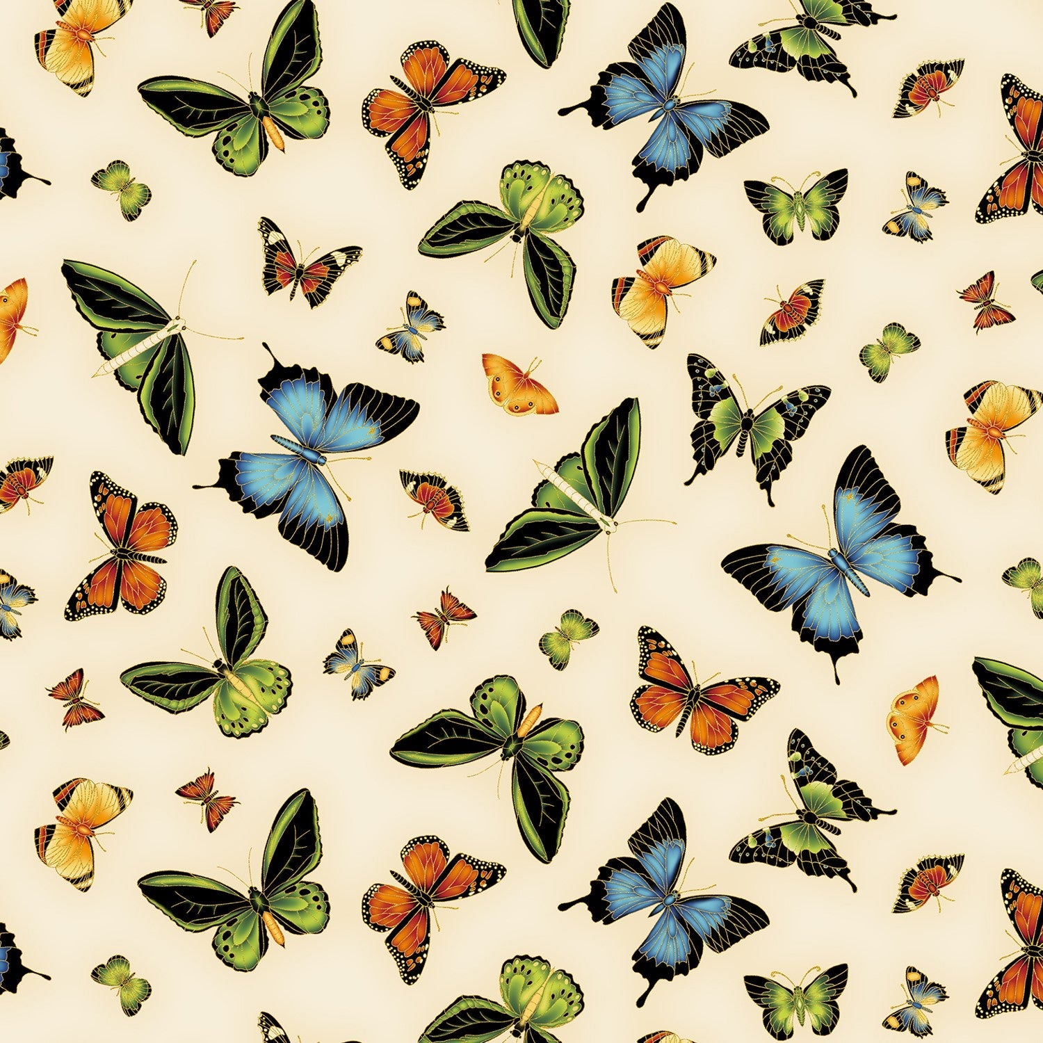 UTAS - Butterfly - Ivory/Multi (0025-1)